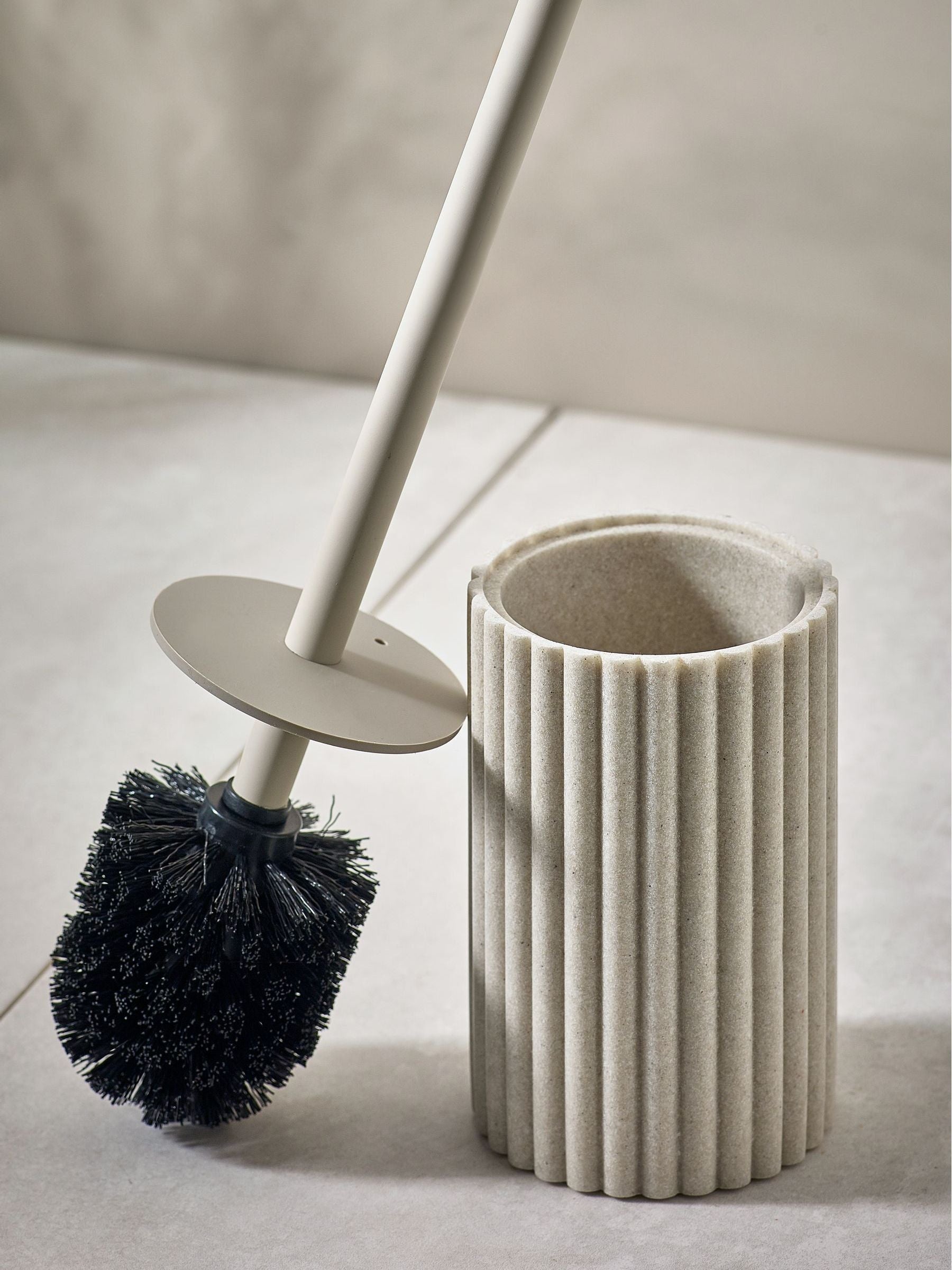 Natural Rib Toilet Brush Light Oatmeal, imported from the UK
