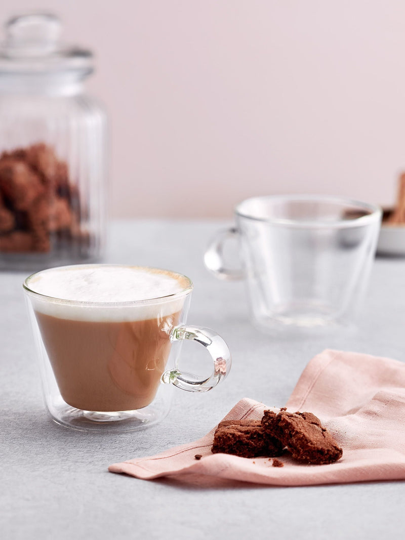 Judge Clear Duo Flare Cappuccino glass set 250ml, imported from the UK
