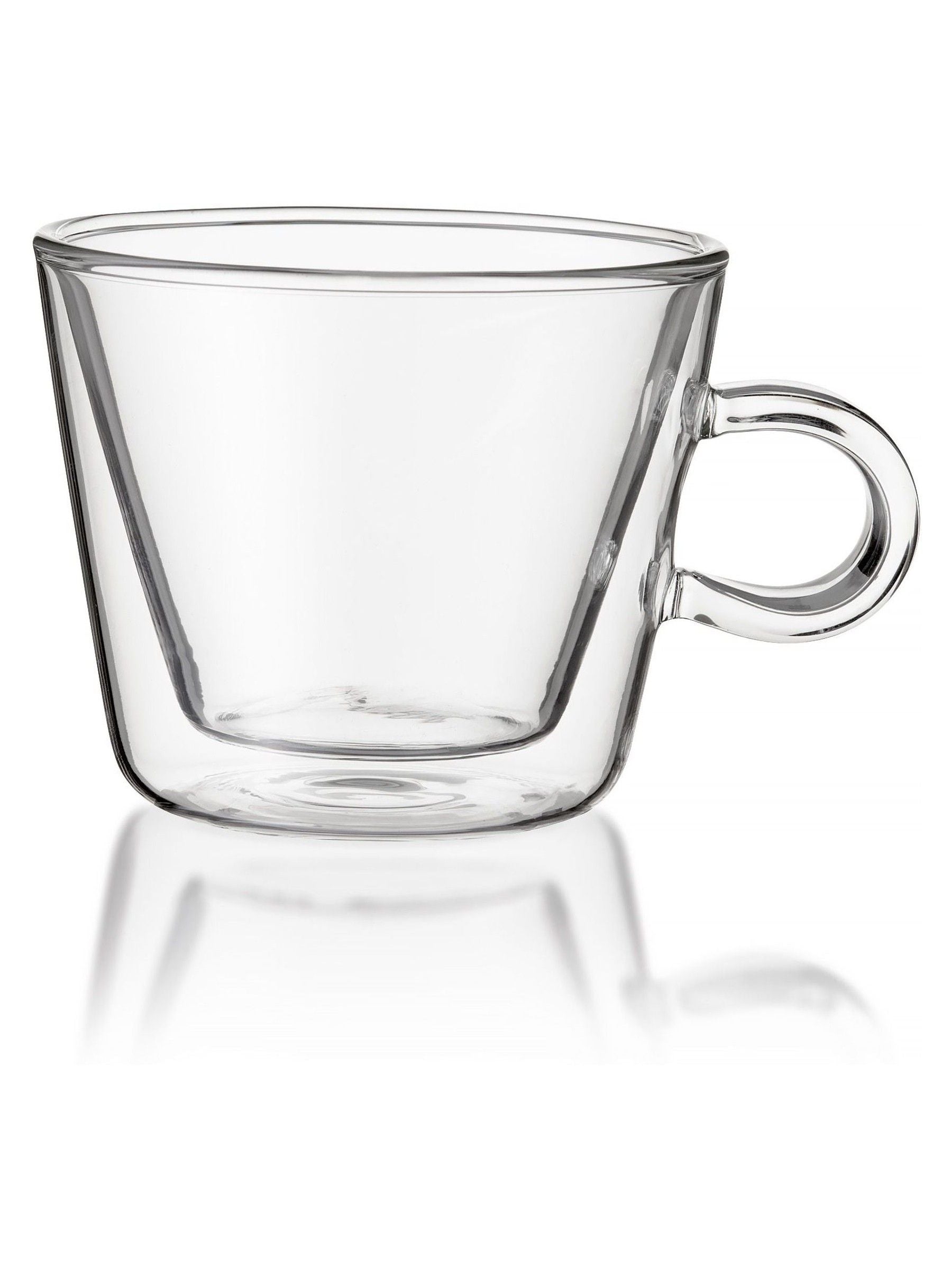 Judge Clear Duo Flare Cappuccino glass set 250ml, imported from the UK