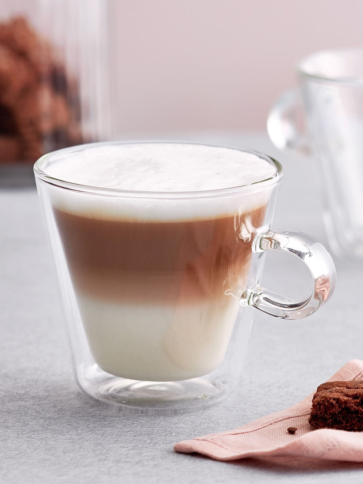 Judge Clear Duo Flare double-walled insulated latte glass set 325ml, UK version