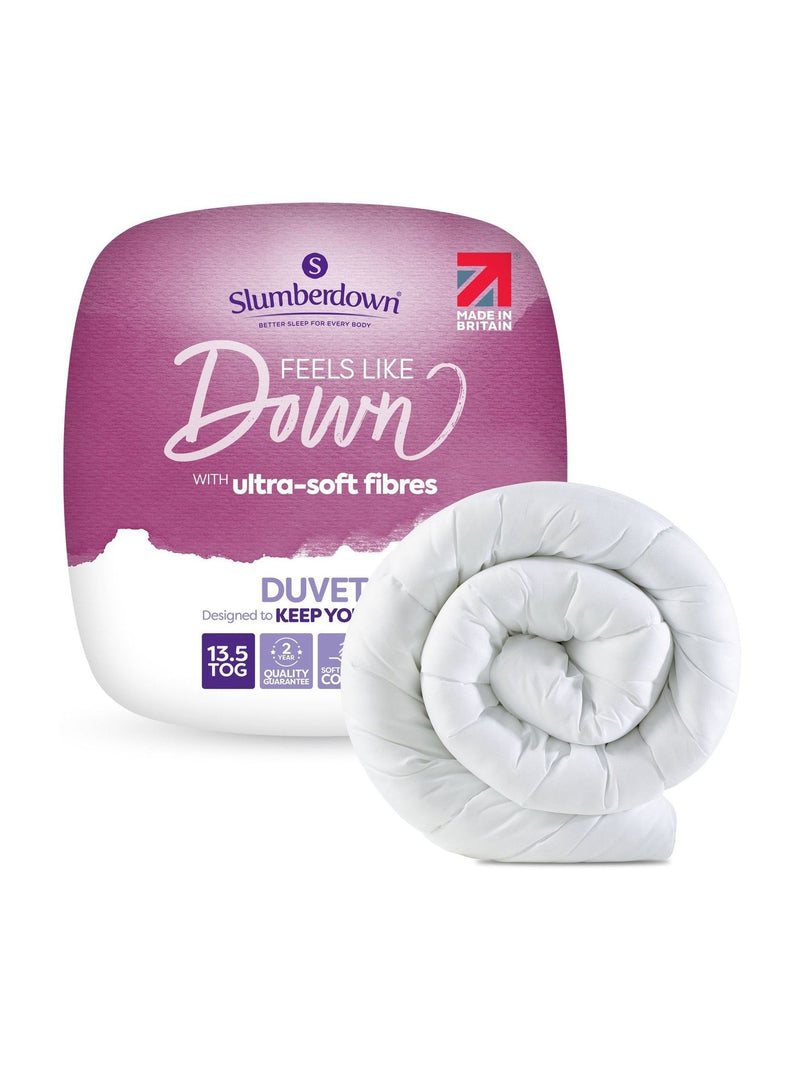 Slumberdown Feels Like Down White 13.5 Tog Duvet (British brand)