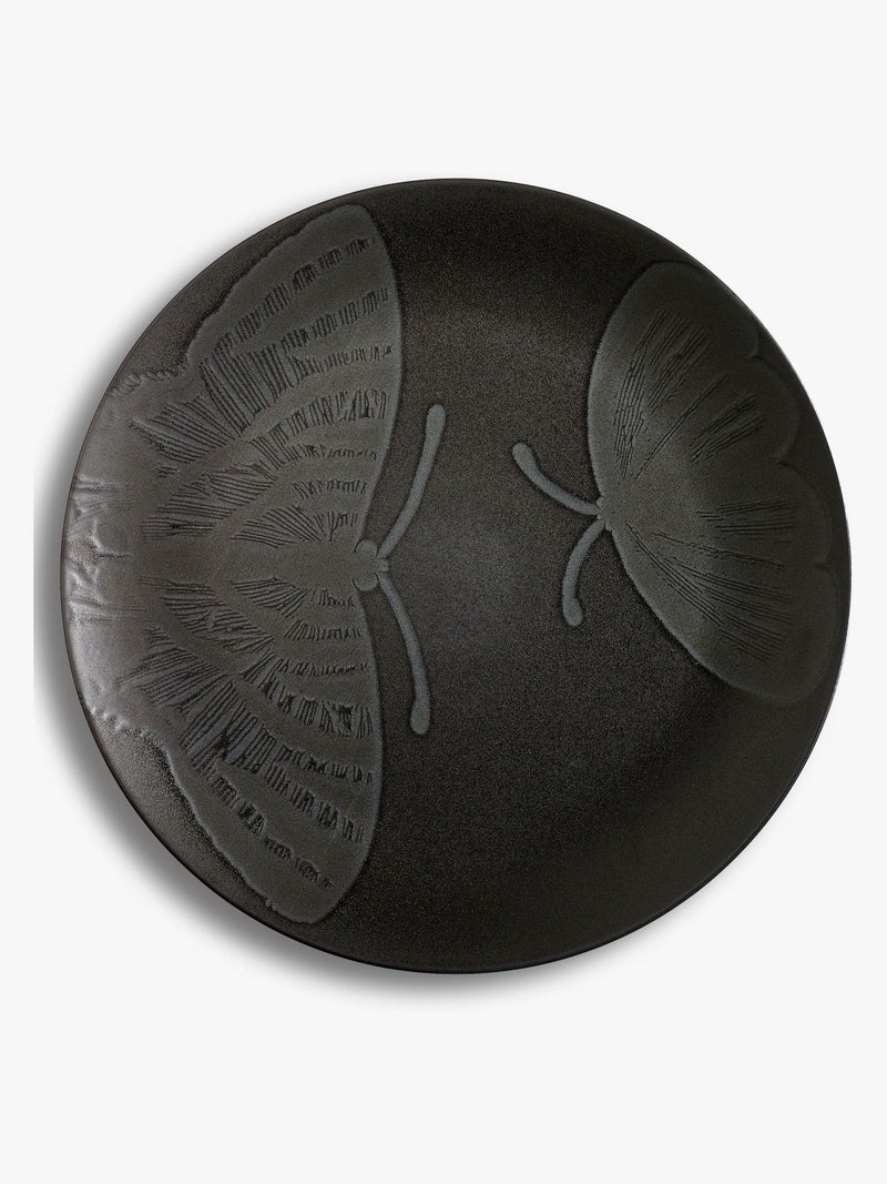 Kew Gardens Black Living Jewel stoneware charger plate 32cm, UK version