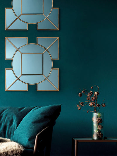 Dar Lighting Gold Isla Square Decorative Wall Mirror 60cm x 60cm