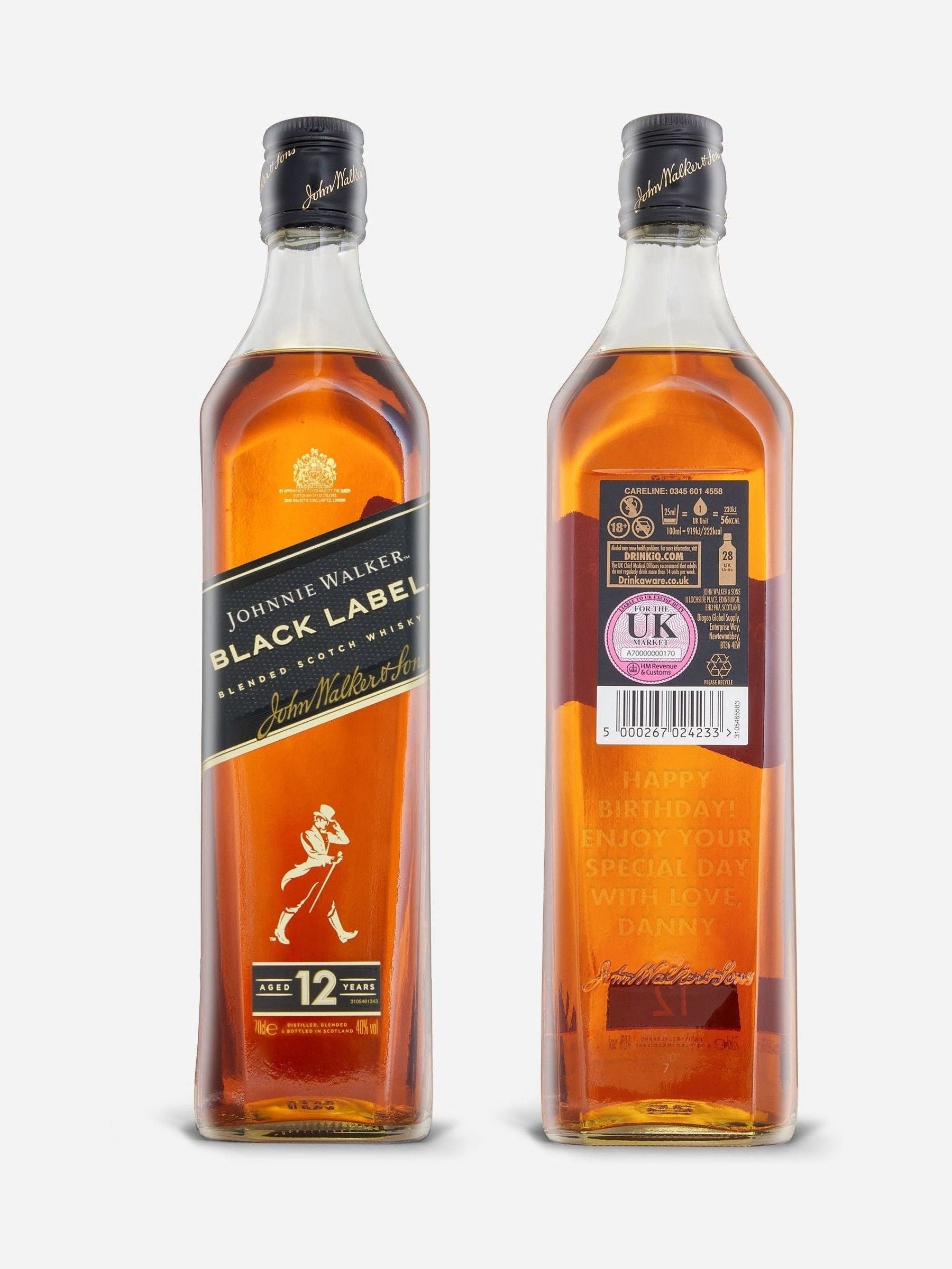 Johnnie Walker Black Label whisky 70cl, UK version