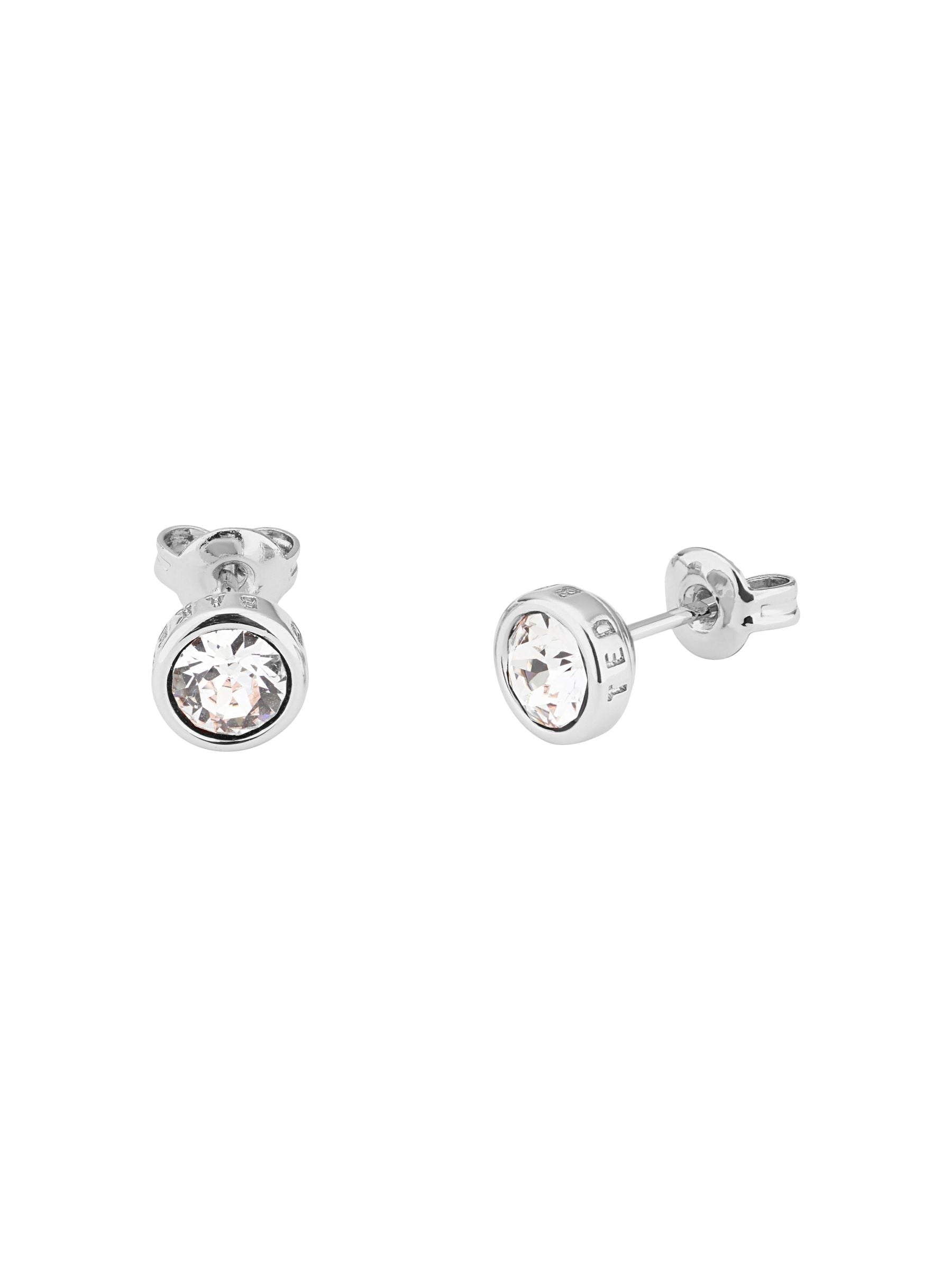 Ted Baker silver tone crystal stud earrings (British brand)