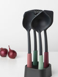 Brabantia kitchen utensil set with stand - British product