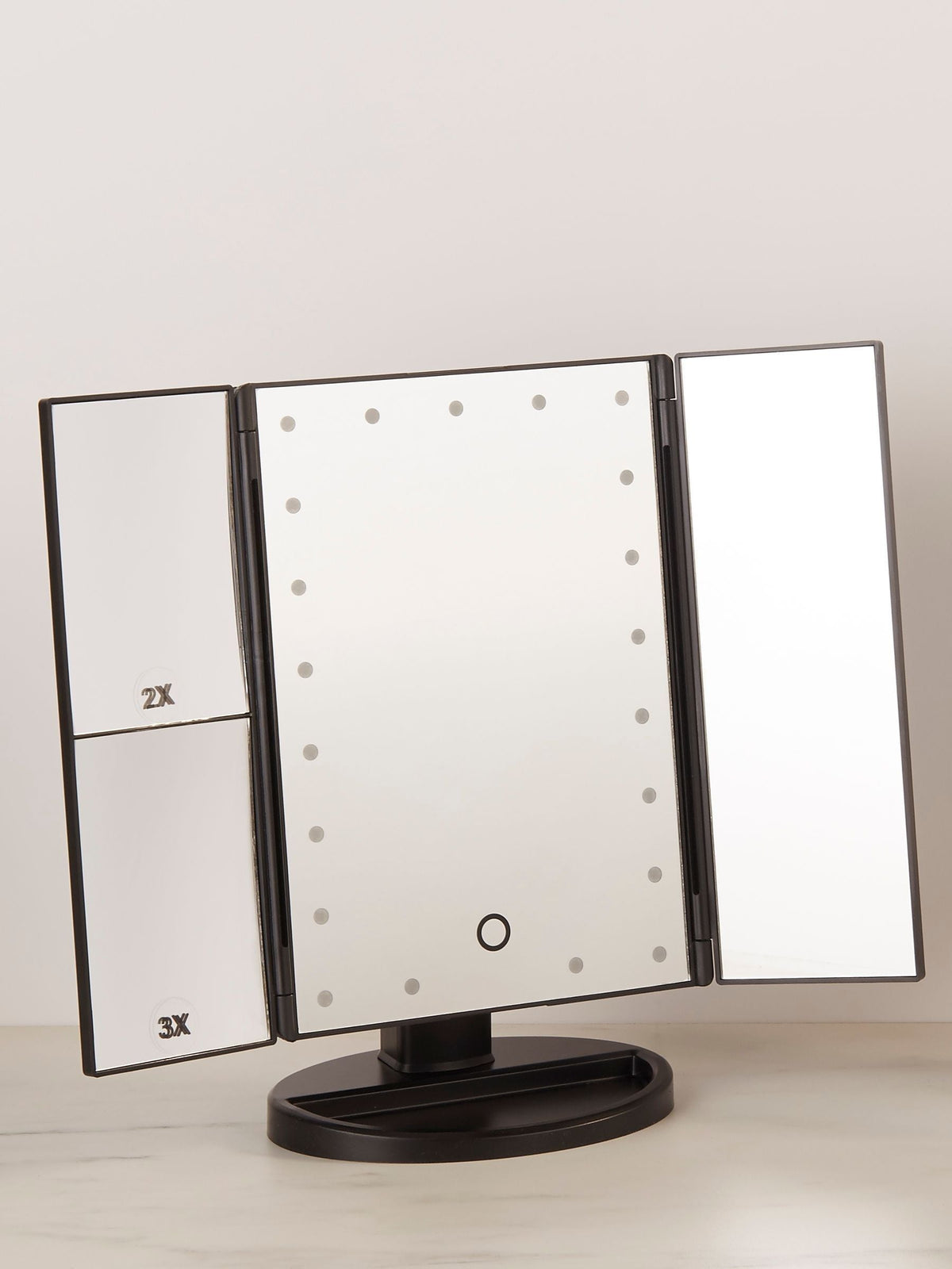 Searchlight Black Queen TriFold Mirror