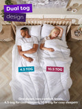 Slumberdown Made For You Two dual tog white duvet (British brand)