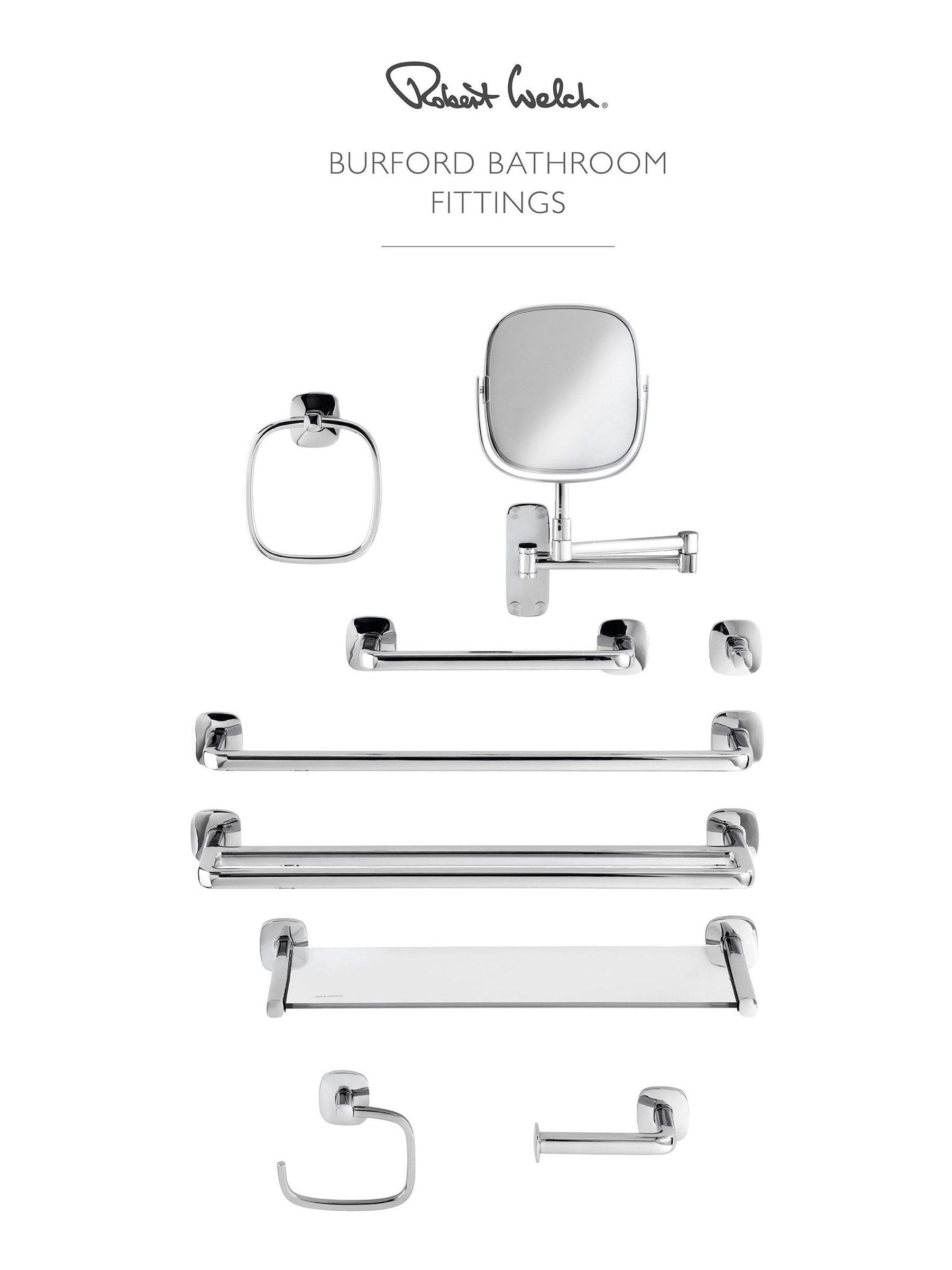 Robert Welch Burford Wall Mirror 700mm x 500mm, imported from the UK