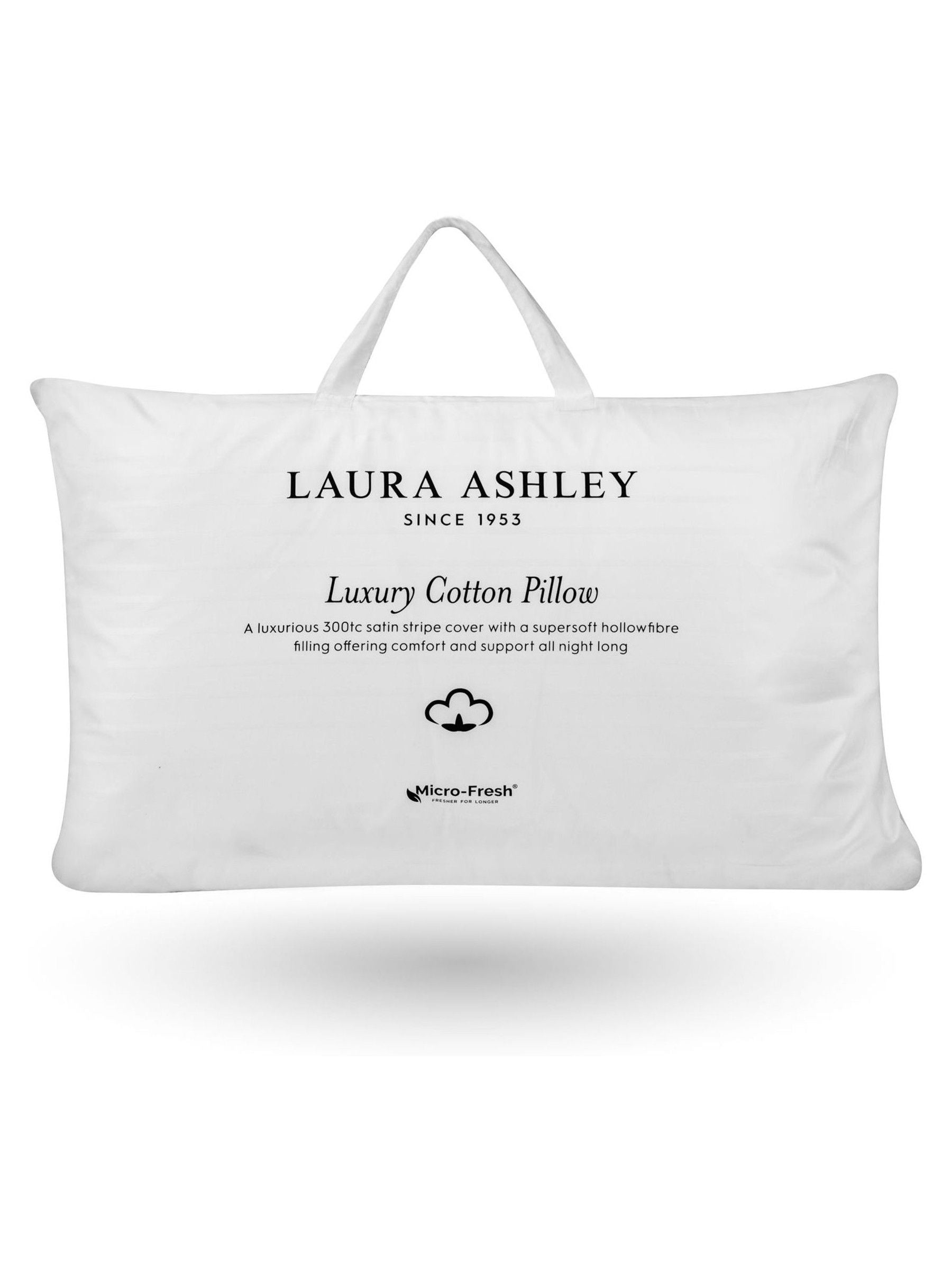 Laura Ashley white medium back sleeper luxury pillow, UK version