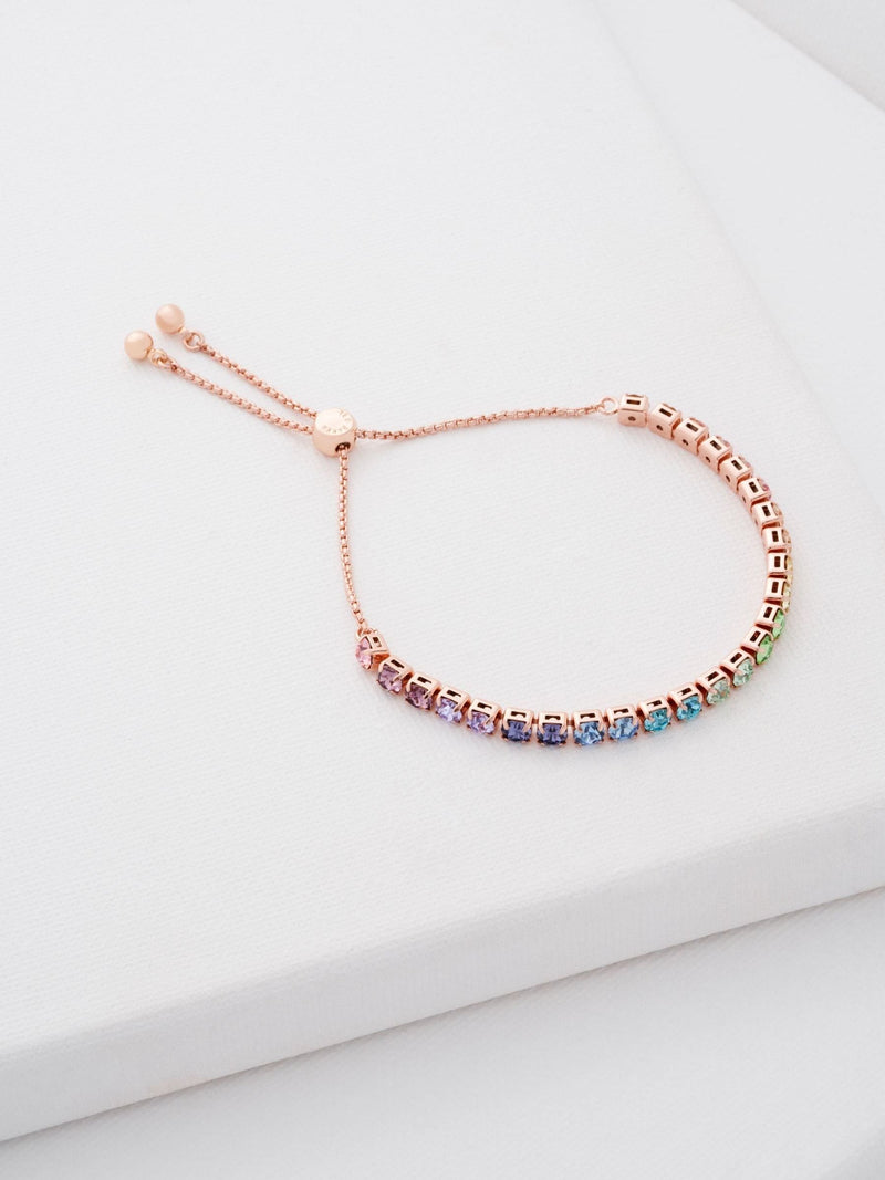 Ted Baker Rose Gold Crystal Slider Bracelet (British brand)