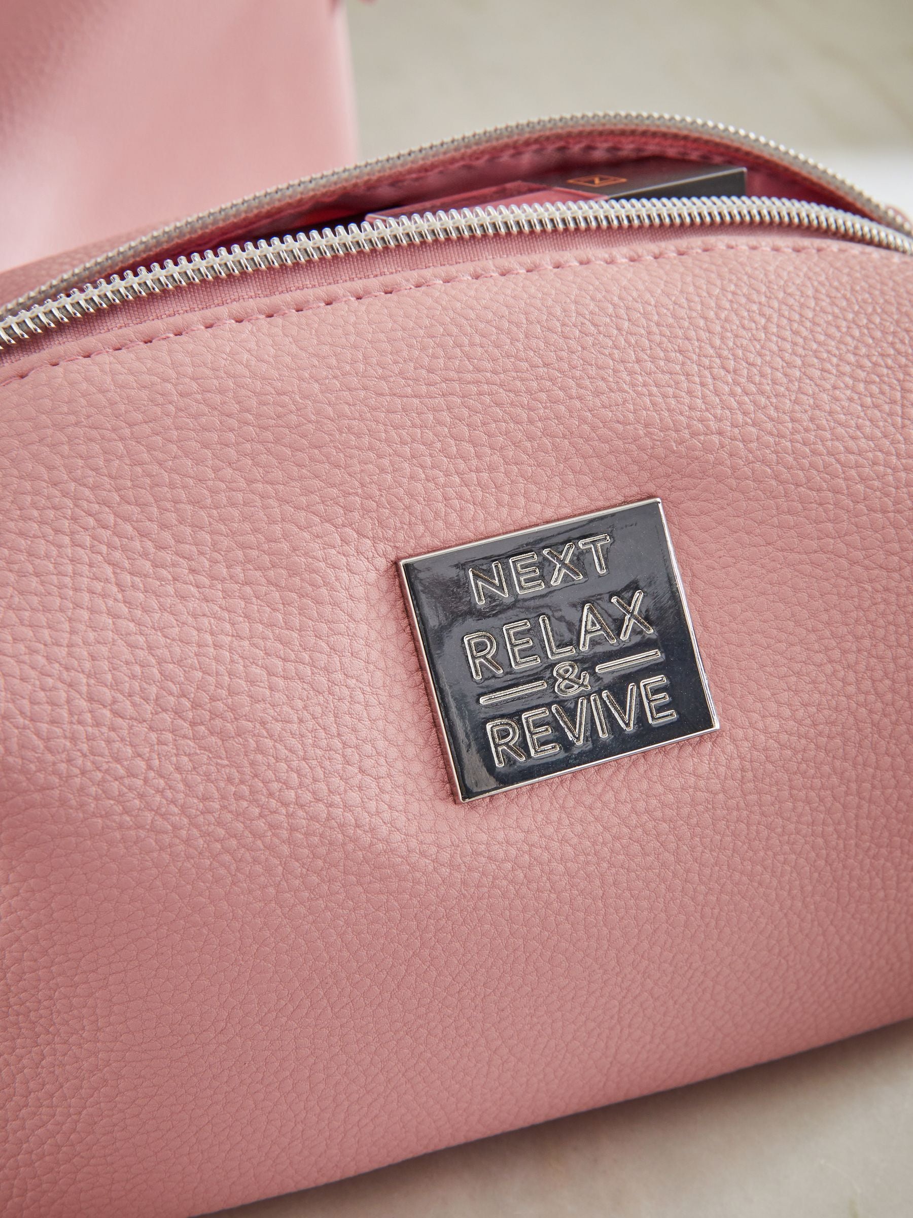 Faux leather slouch make-up bag - British product