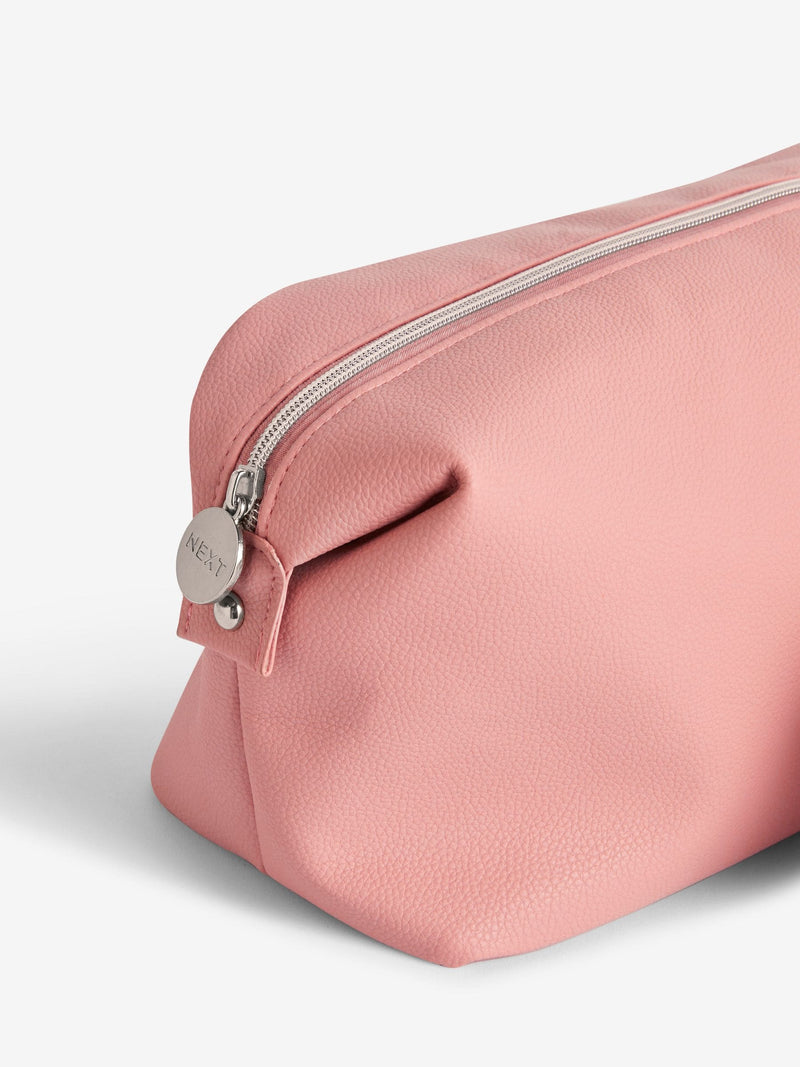 Faux leather slouch make-up bag - British product