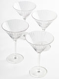 Jasper Conran London clear fluted martini glasses set of 4 17cm, UK version