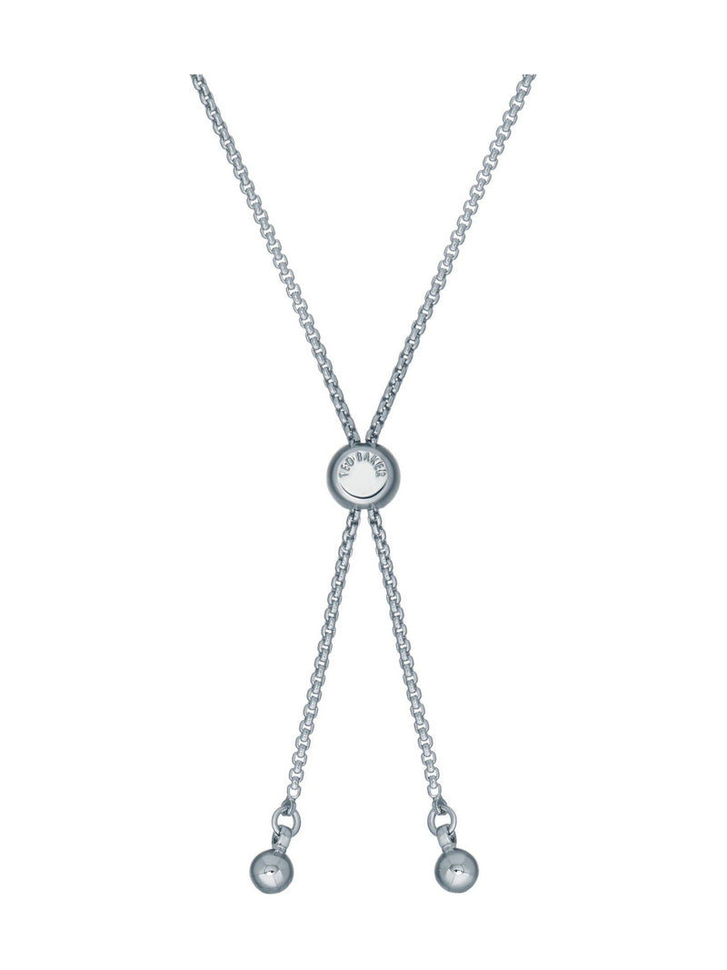 Ted Baker Silver Tone, Clear Crystal Melrah: Icon Slider Bracelet, Clear