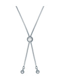Ted Baker Silver Tone, Clear Crystal Melrah: Icon Slider Bracelet, Clear