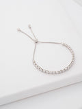 Ted Baker Silver Tone, Clear Crystal Melrah: Icon Slider Bracelet, Clear
