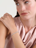 Ted Baker Silver Tone, Clear Crystal Melrah: Icon Slider Bracelet, Clear