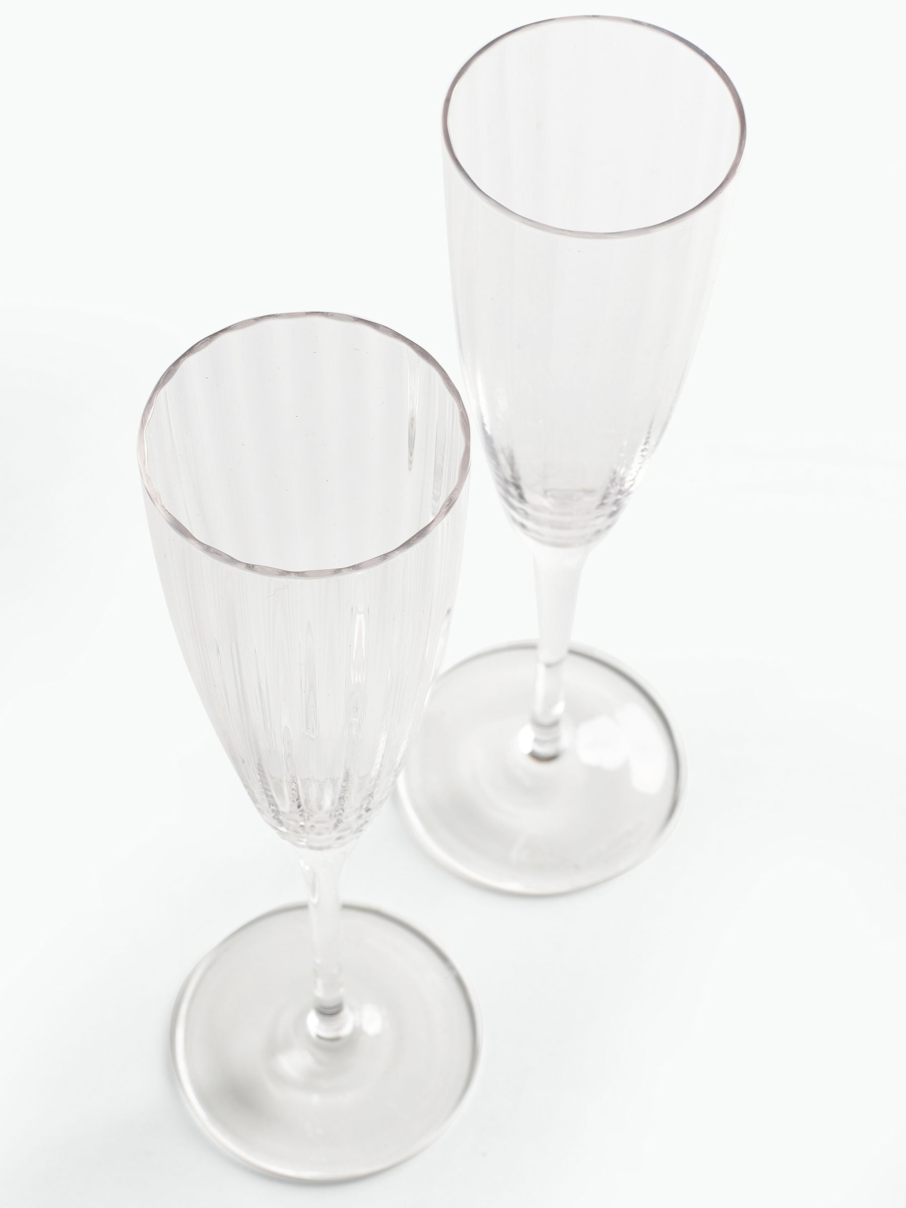 Jasper Conran London clear fluted champagne flute glasses set of 4, UK version
