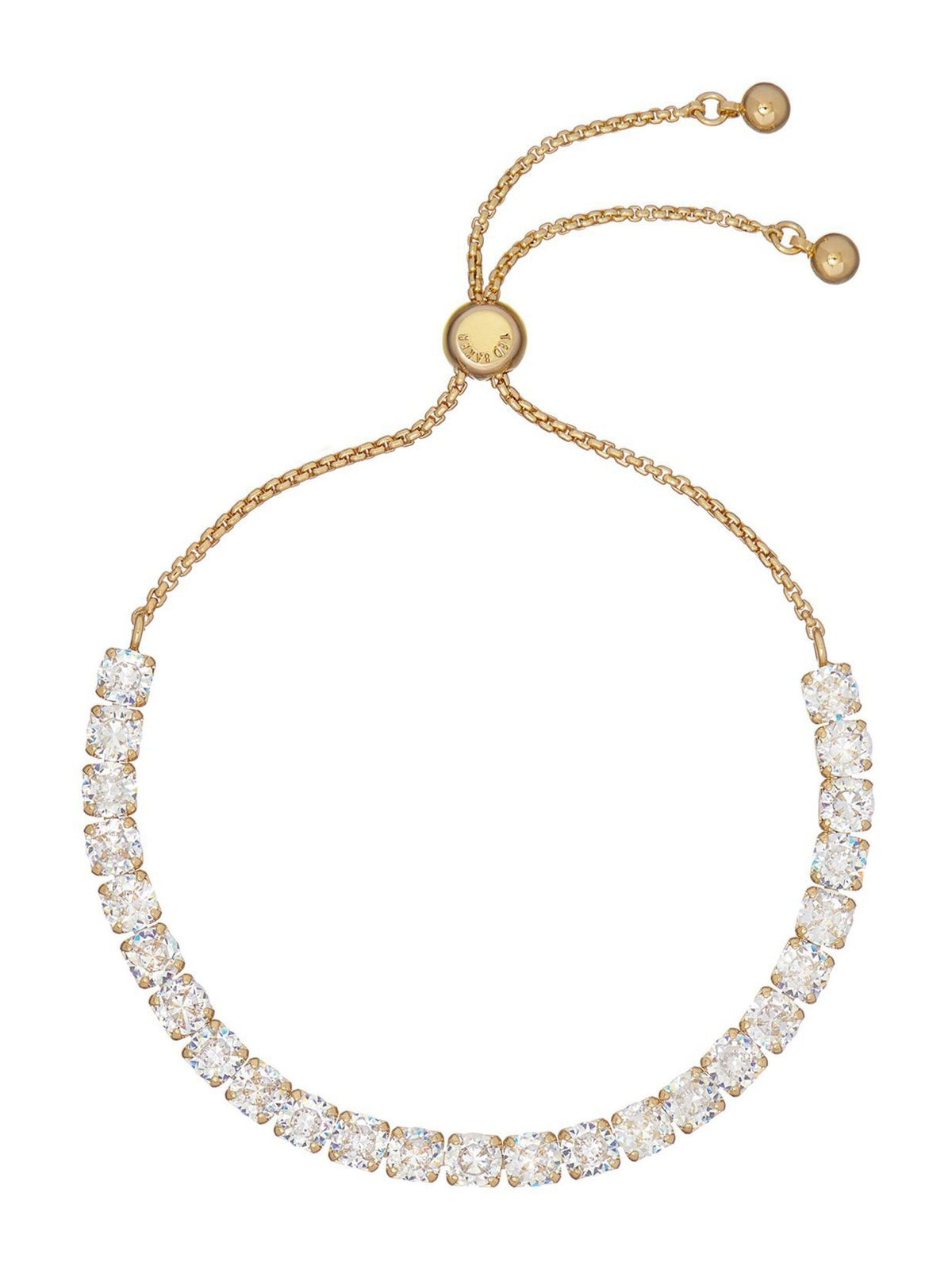 Ted Baker Icon Slider Bracelet Gold Tone Clear Crystal (British brand)