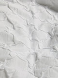 White textured embossed duvet cover and pillowcase set (British brand)