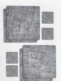 Set of 4 grey marble effect placemats and coasters (British brand)