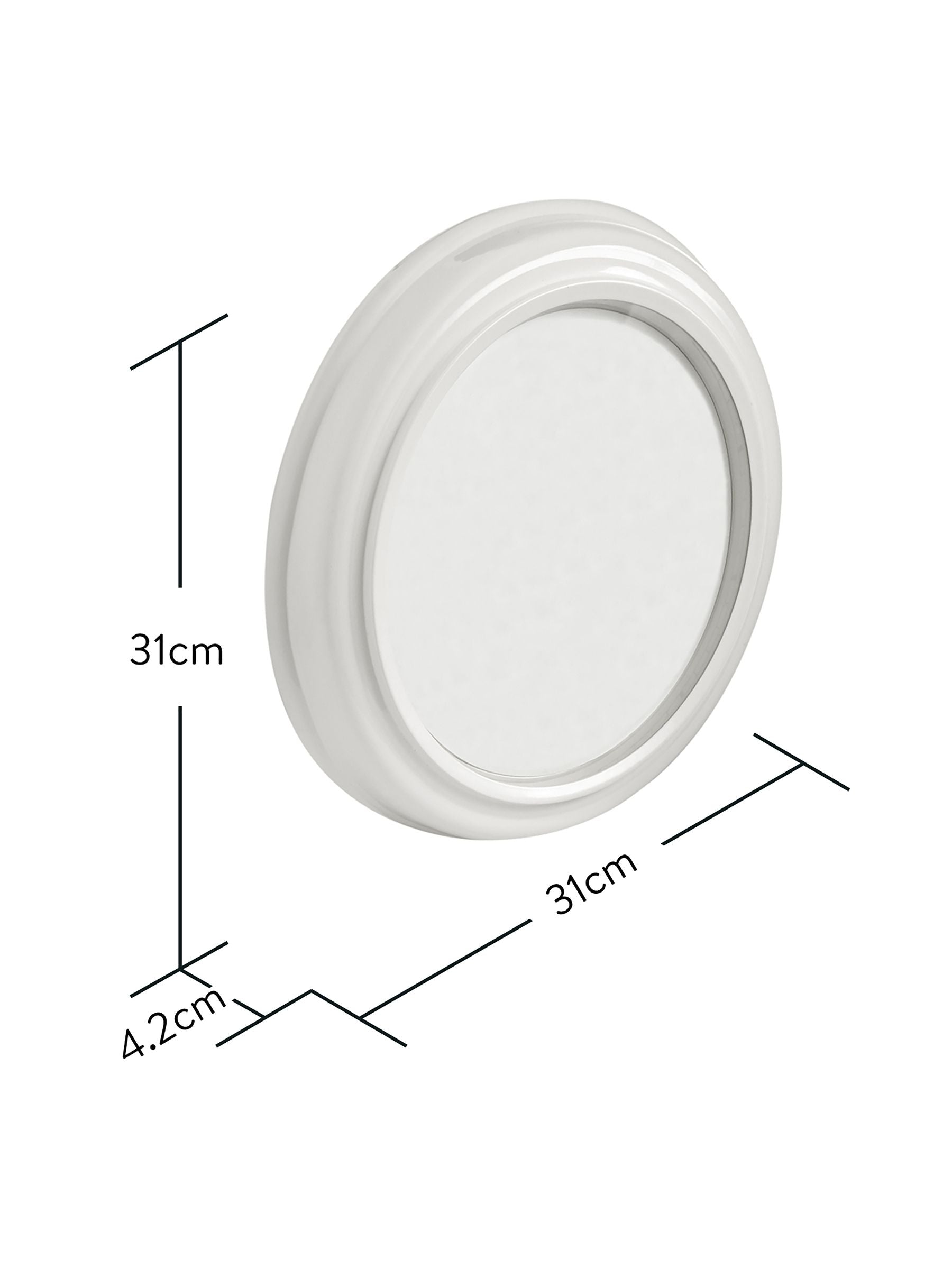Brookpace Lascelles Cream Brushed Chrome Metal Cased Wall Clock with Marble Dial