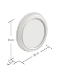 Brookpace Lascelles Cream Brushed Chrome Metal Cased Wall Clock with Marble Dial
