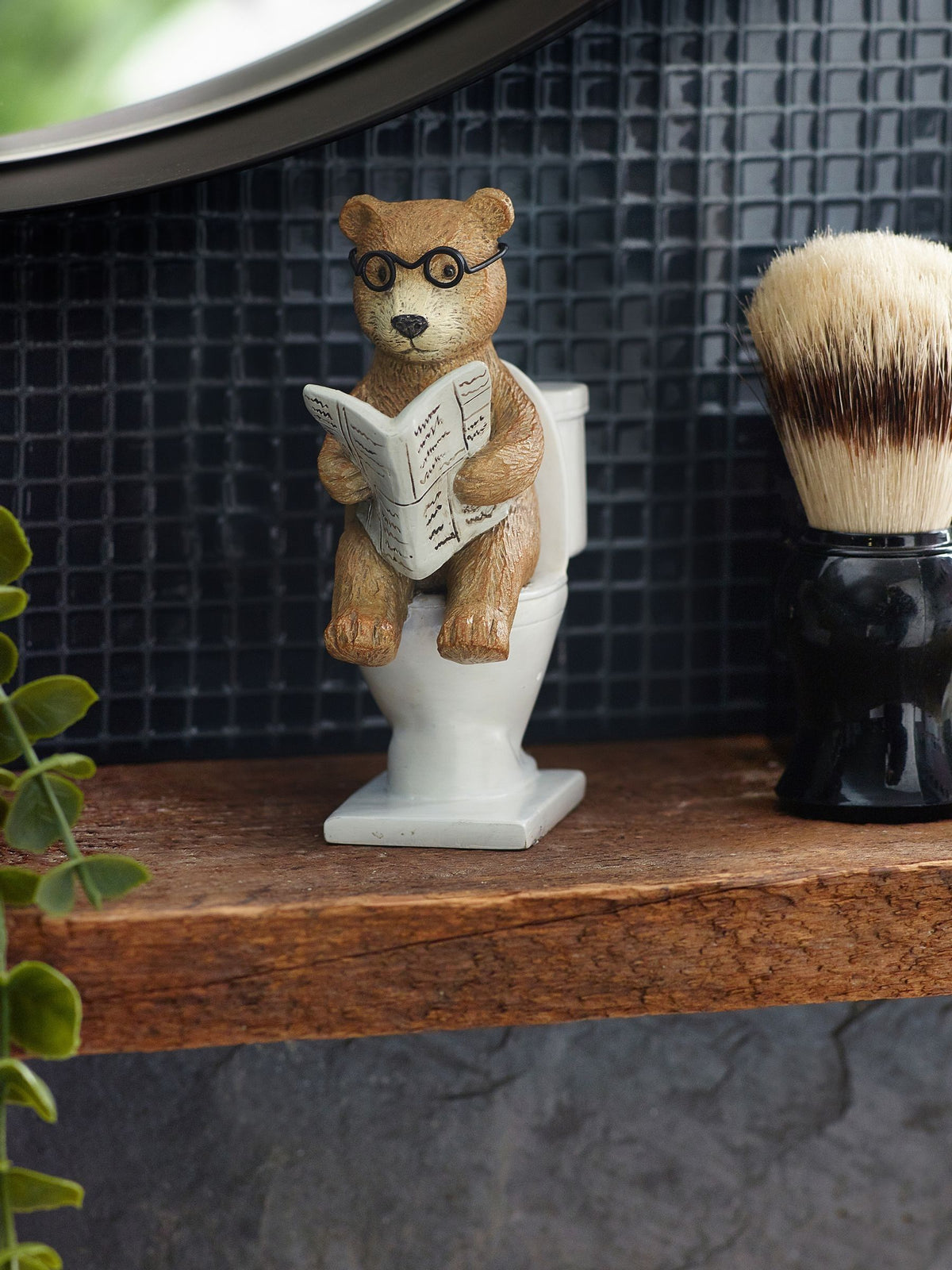 Natural Bertie Bear Bathroom Ornament