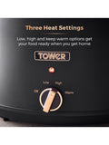 Tower Black Cavaletto Slow Cooker 6.5L (British brand)