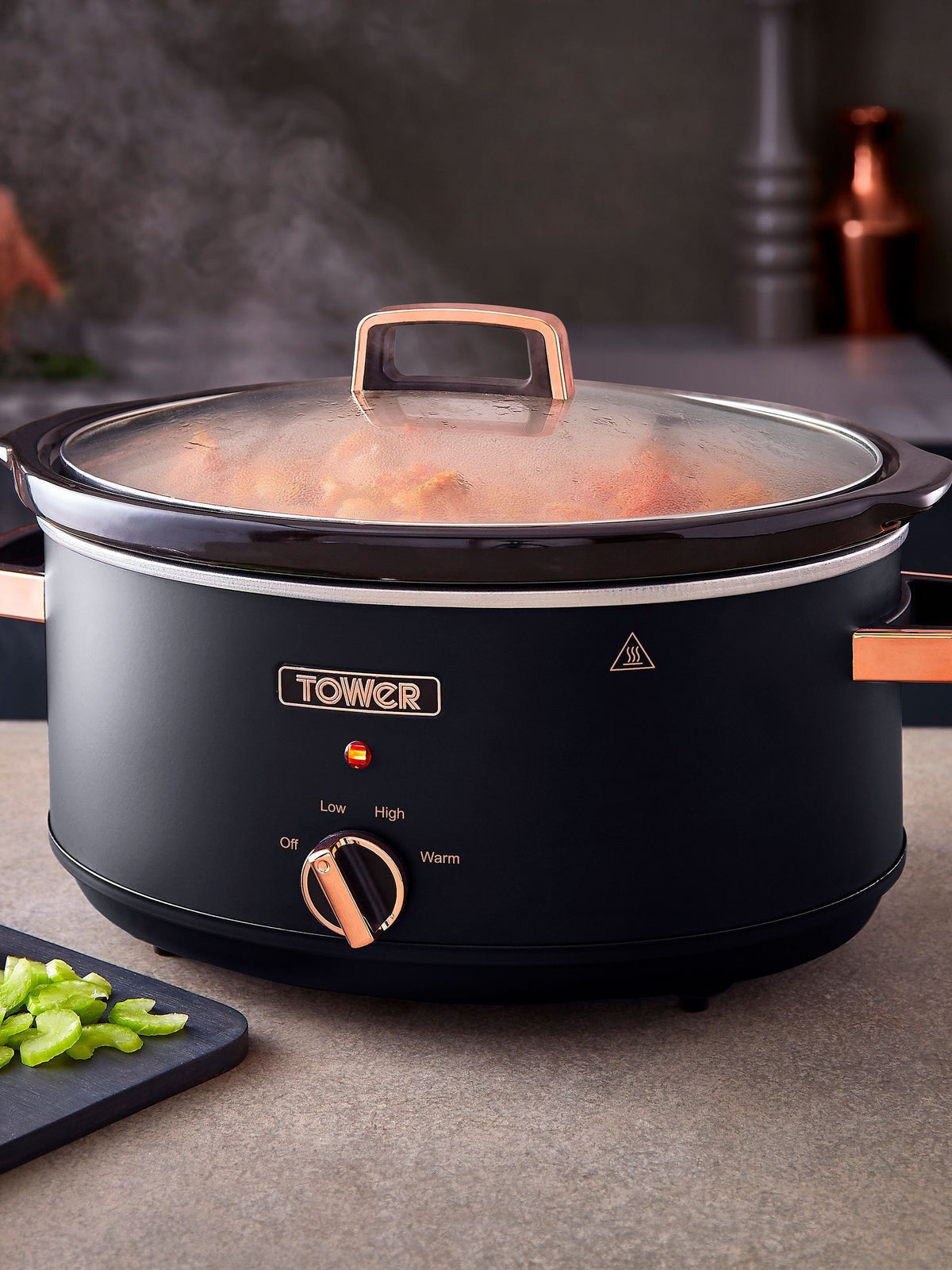 Tower Black Cavaletto Slow Cooker 6.5L (British brand)