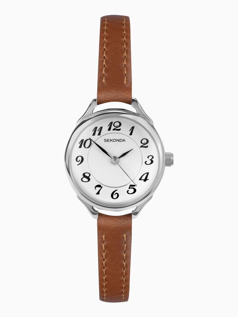 Sekonda White Harley Leather Strap Watch