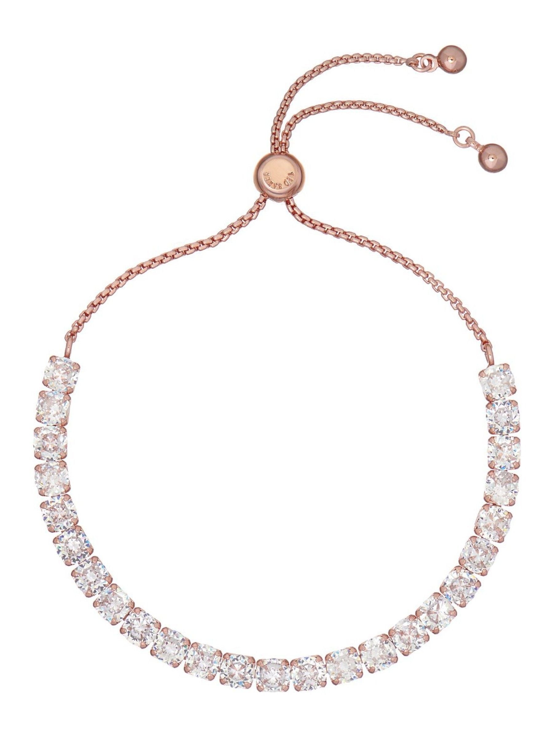 Ted Baker Rose Gold Tennis Bracelet Clear Crystal 21cm (British brand)