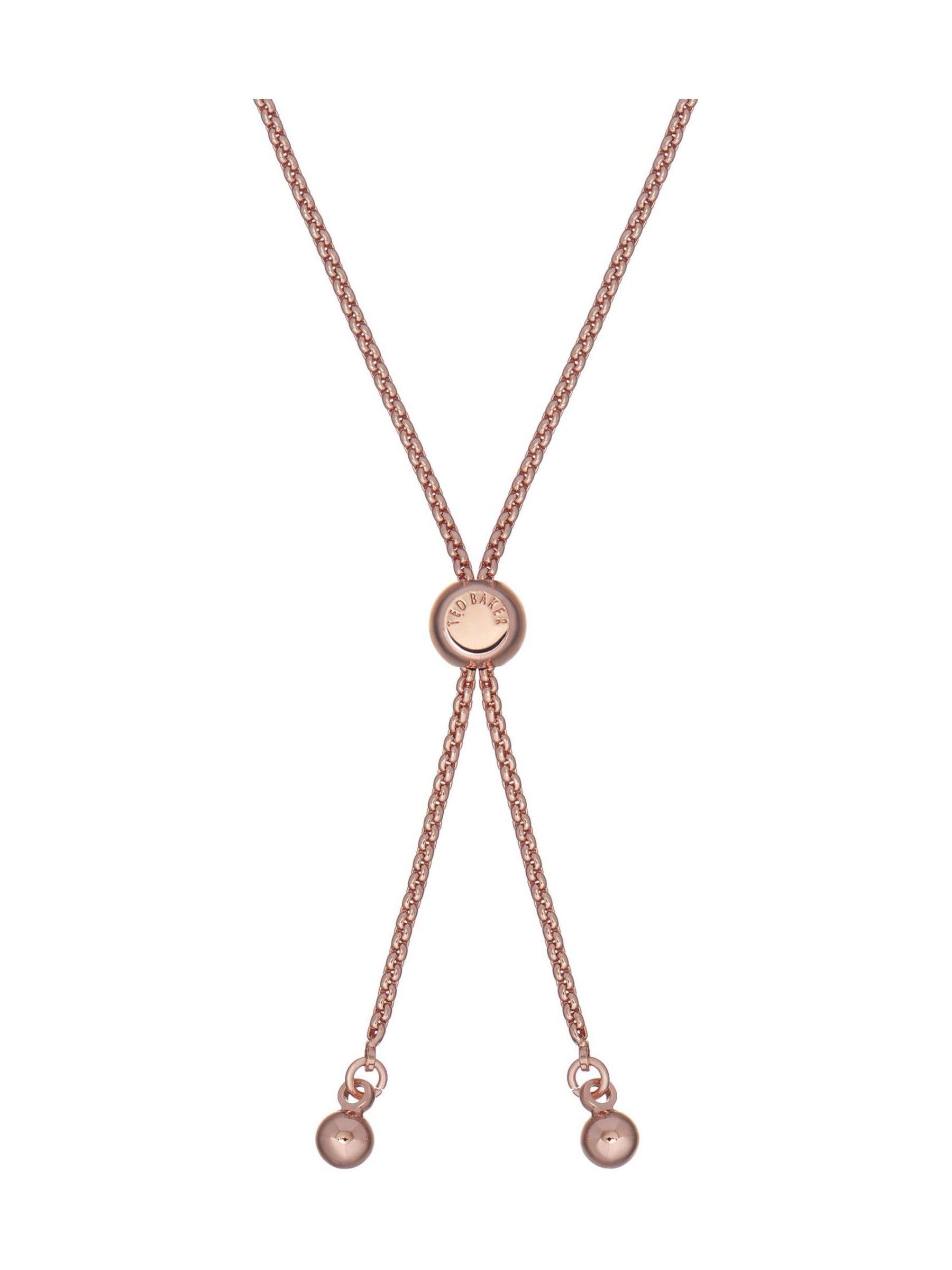 Ted Baker Rose Gold Tennis Bracelet Clear Crystal 21cm (British brand)