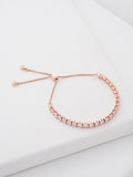 Ted Baker Rose Gold Tennis Bracelet Clear Crystal 21cm (British brand)