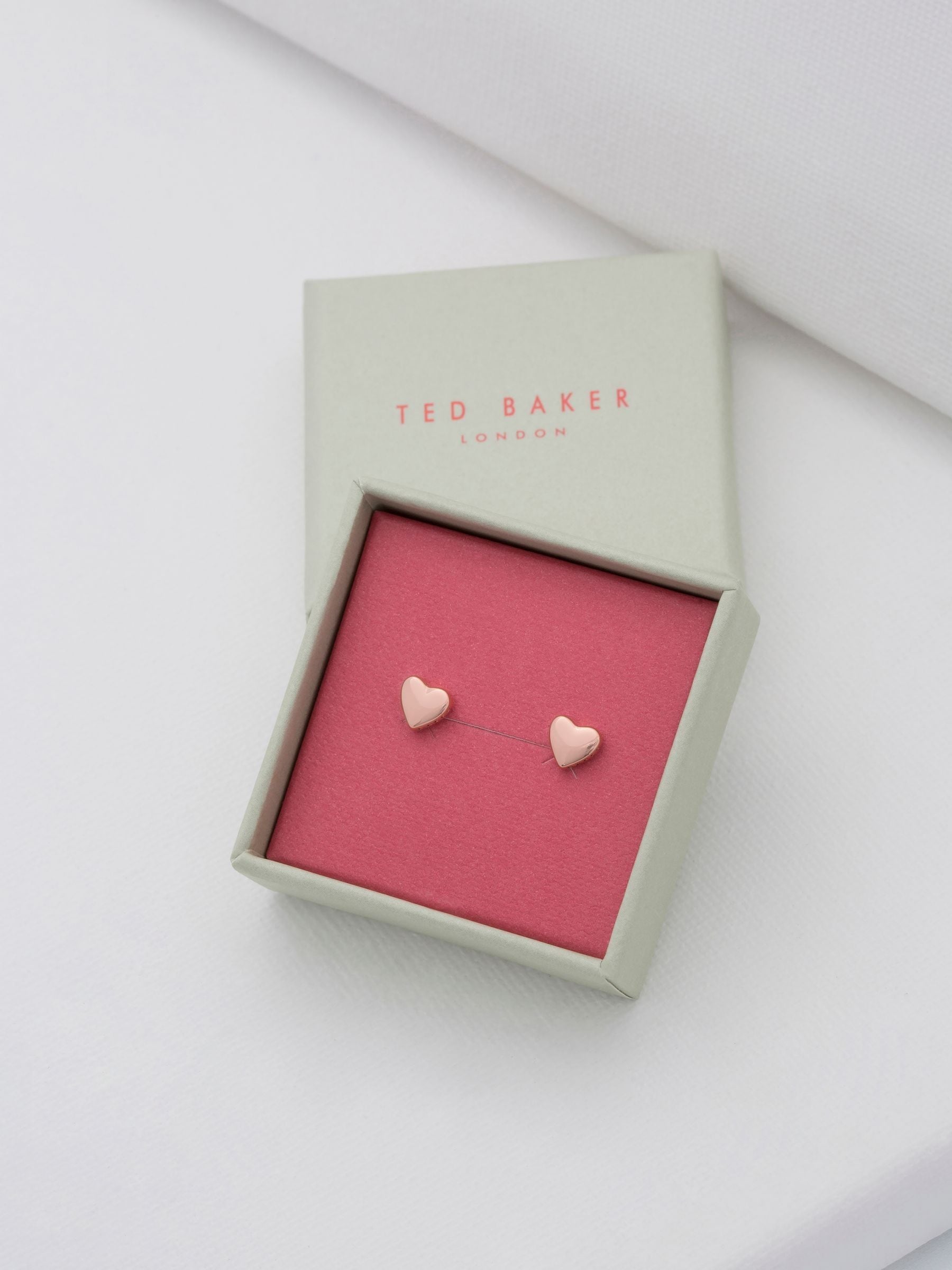 Ted Baker heart stud earrings (British brand)