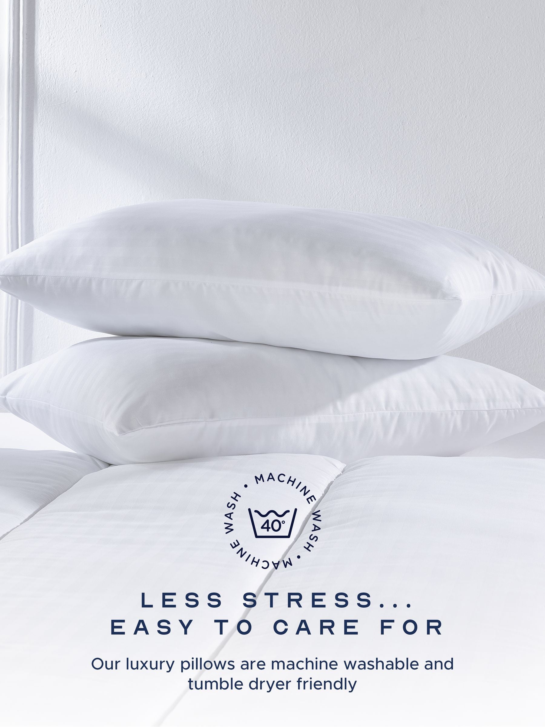 Snuggledown 2 Pack Medium Support White Pillows (British brand)