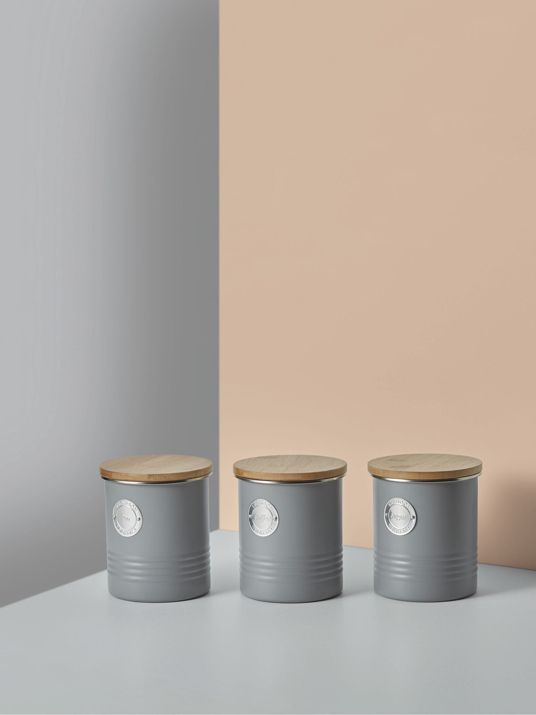 Typhoon Grey storage canisters 1-litre (British brand)