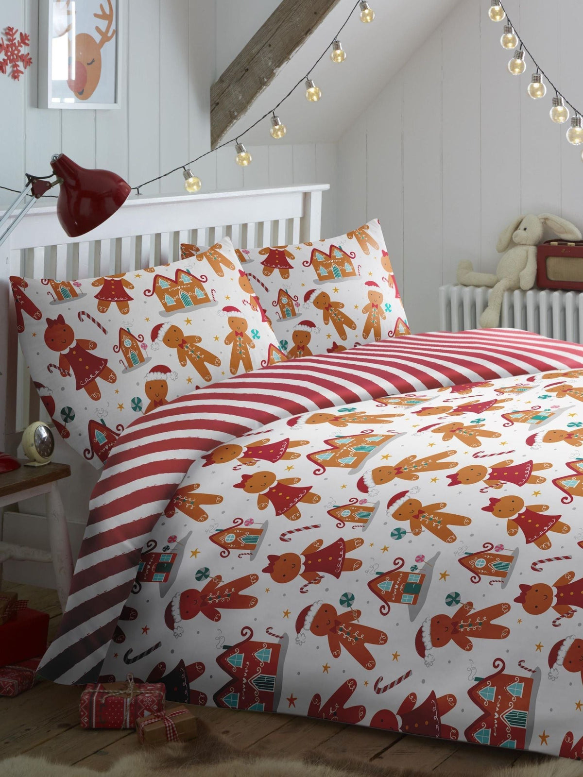 Fusion Multi Gingerbread Christmas Duvet Cover Set - British product
