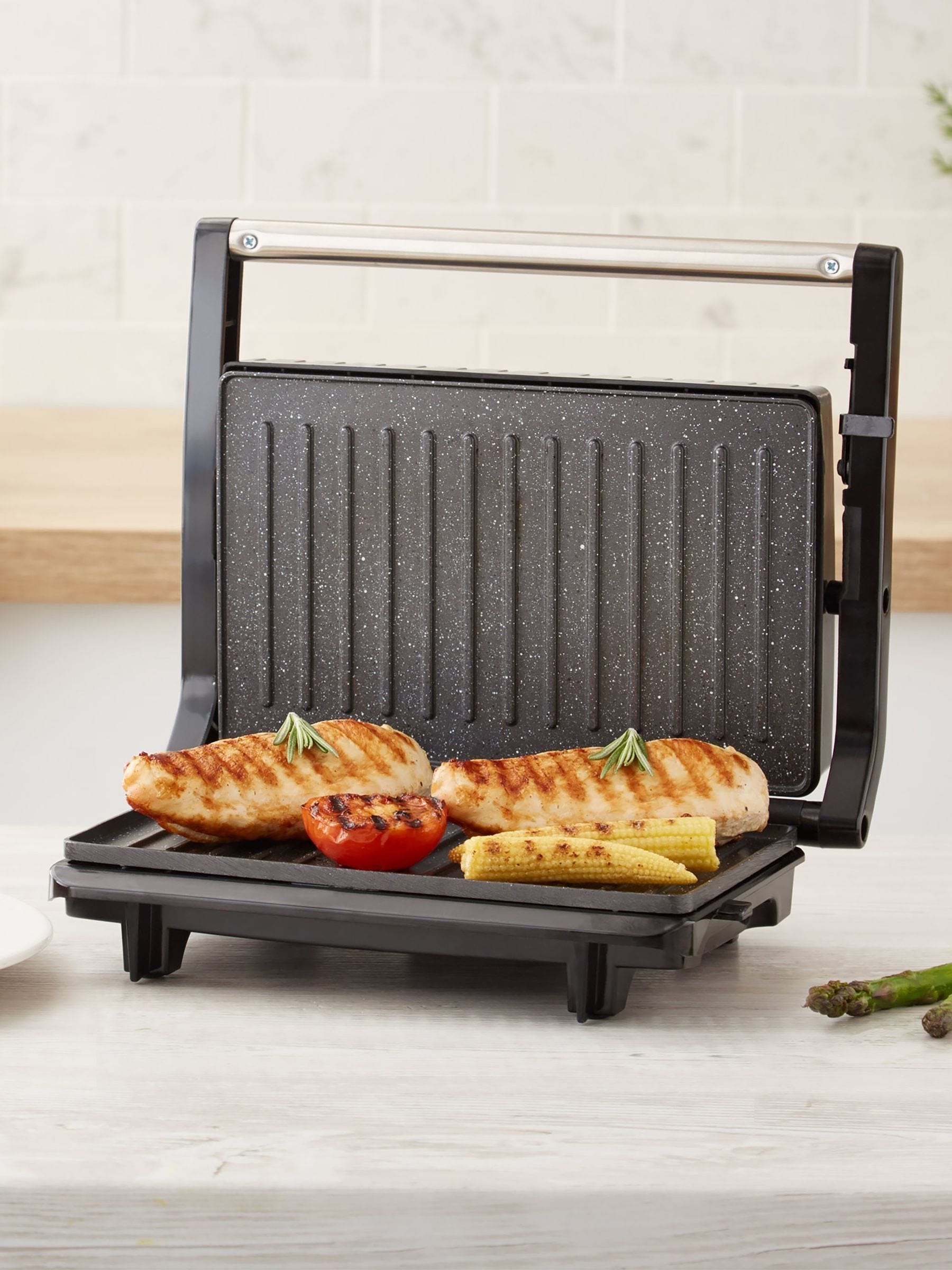 Tower Silver Panini Grill 750W (British brand)