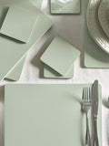 Set of 4 sage green wooden placemats and coasters (British brand)
