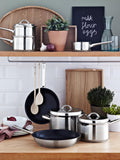 John Lewis Classic Stainless Steel Non-Stick Frying Pan 24cm, UK version