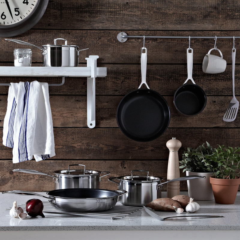 Le Creuset 3-ply stainless steel lidded saucepan, UK version
