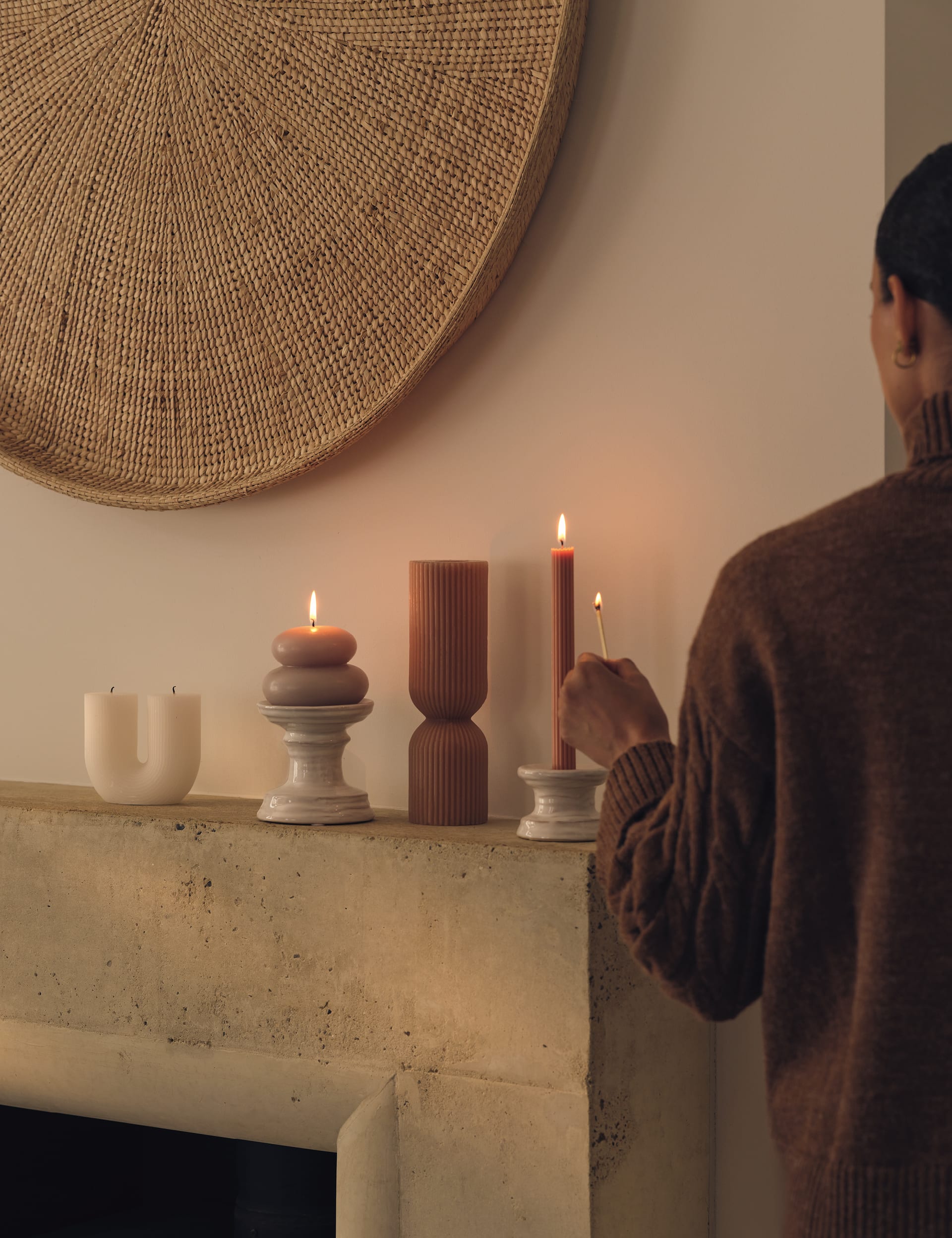 Ceramic Dinner Candle & Tealight Holder