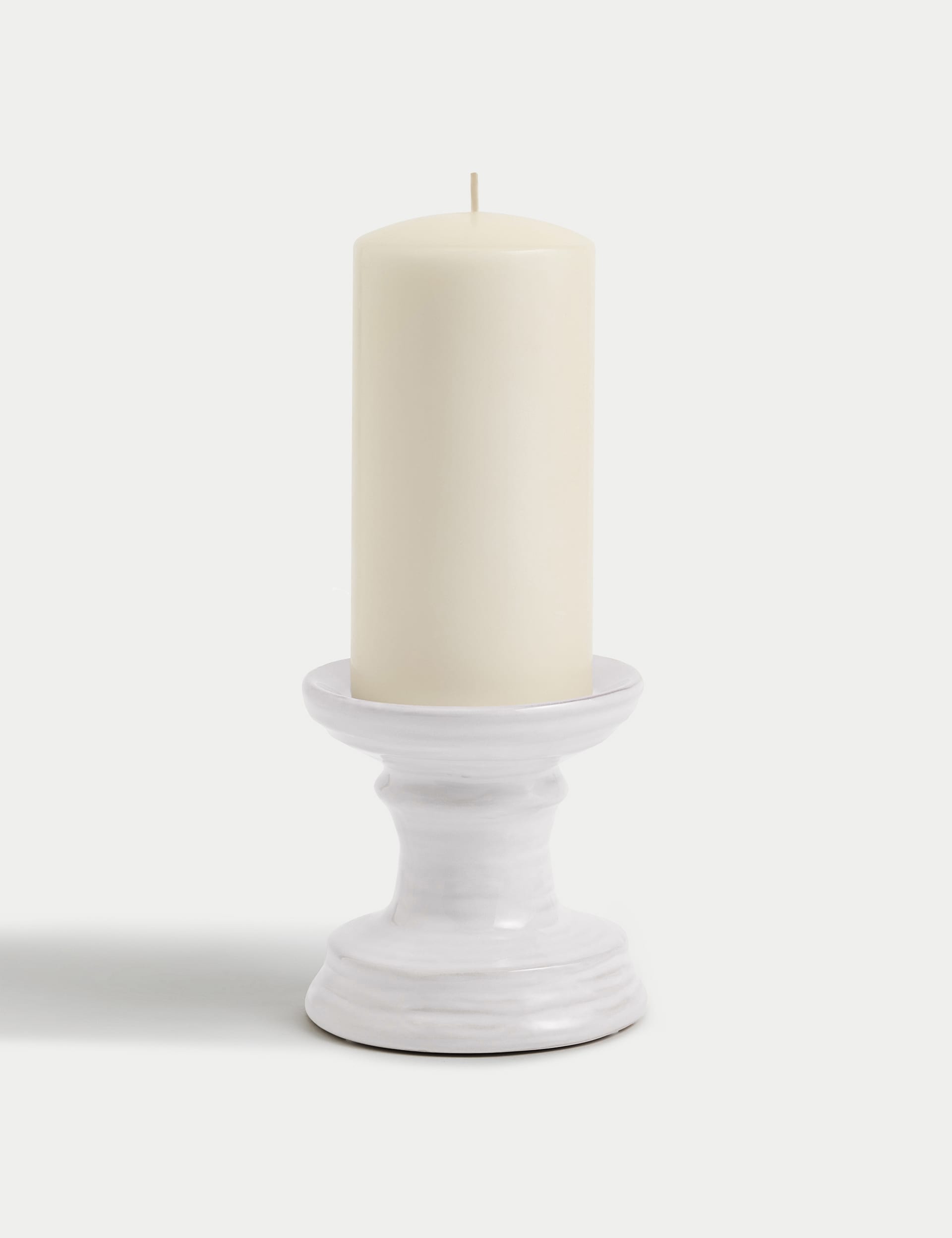 Ceramic pillar candle holder - British product