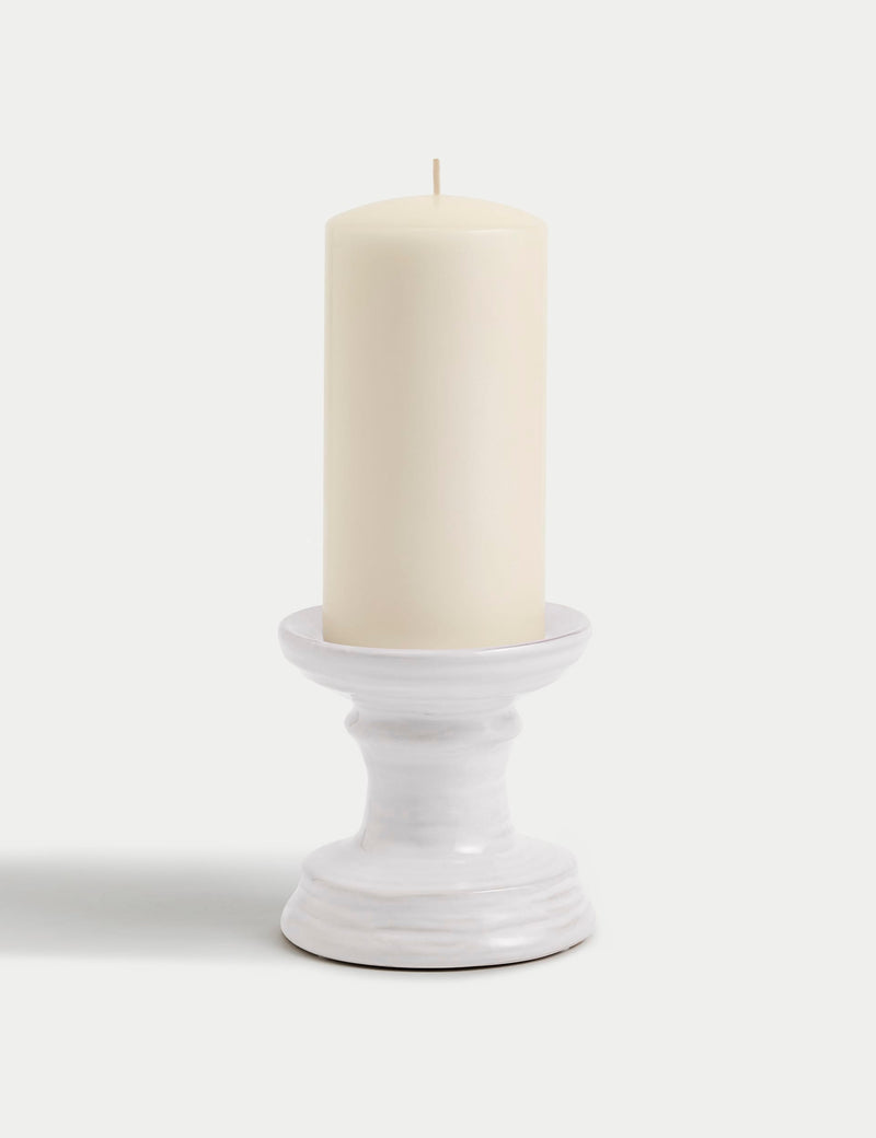 Ceramic pillar candle holder - British product