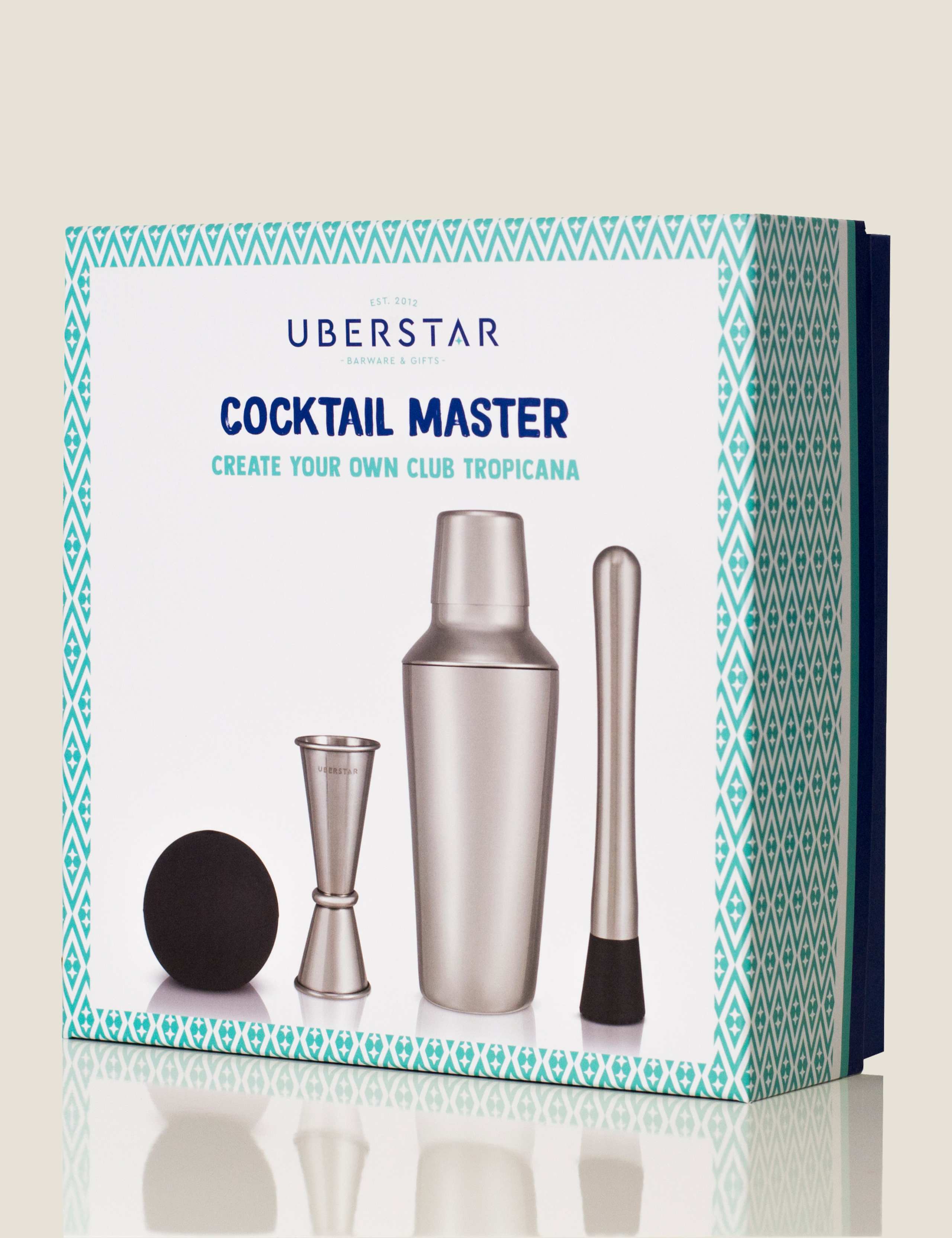 Uberstar Cocktail Master Gift Set barware kit - British product