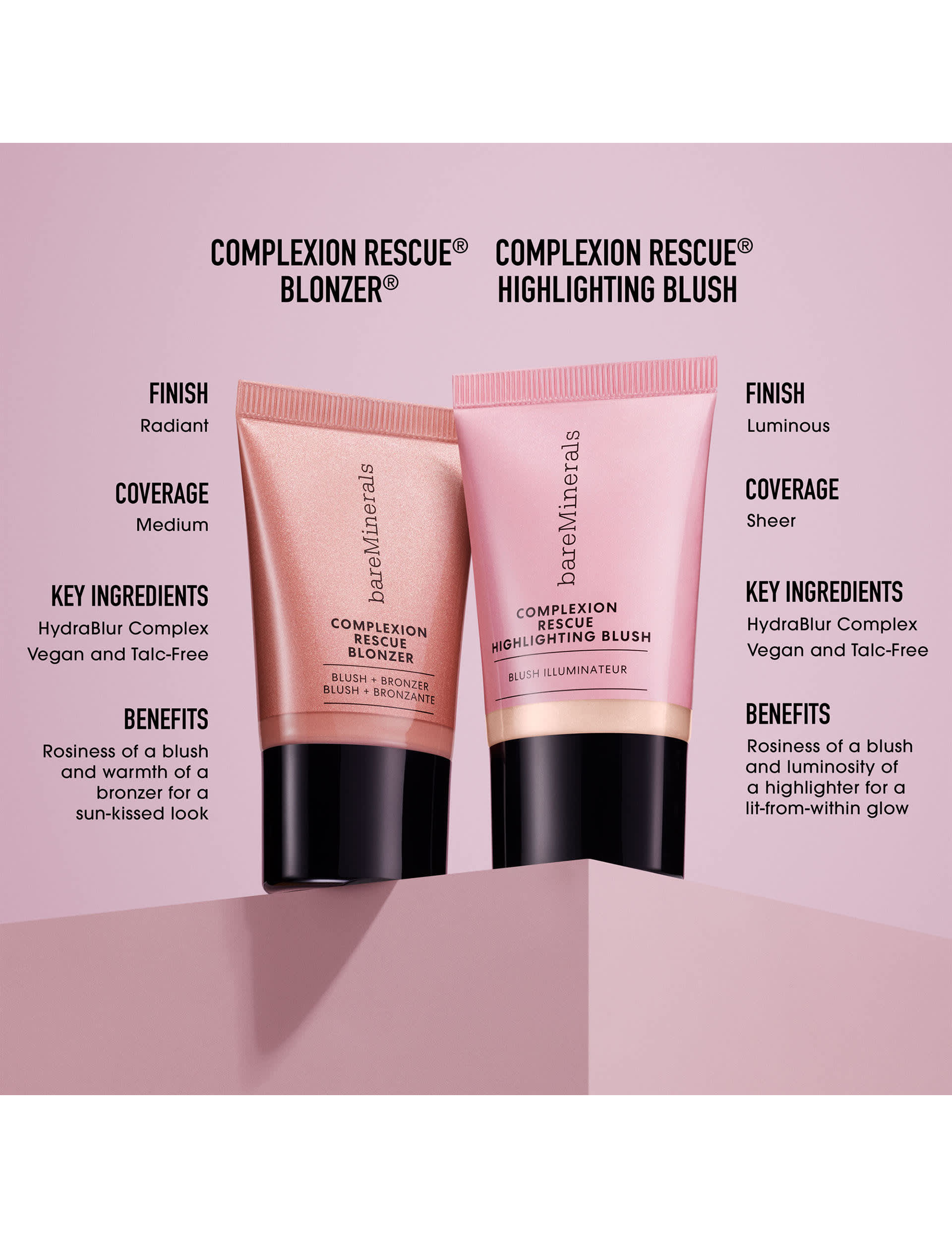 bareMinerals Complexion Rescue Highlighting Blush 15ml - British product