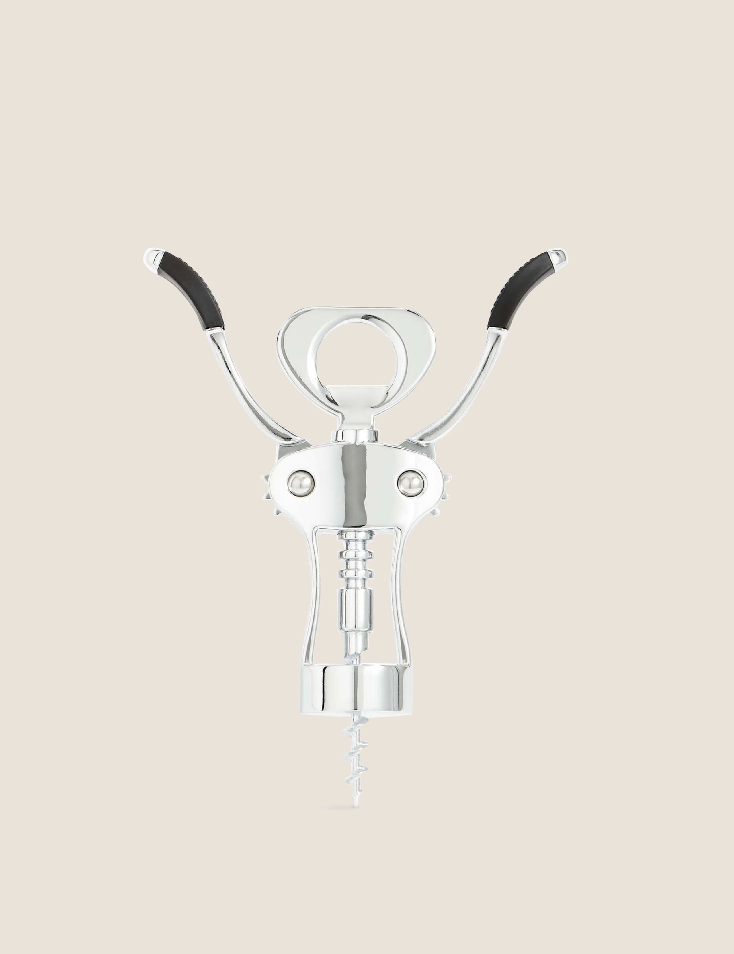 Stainless steel corkscrew with bottle opener - British product