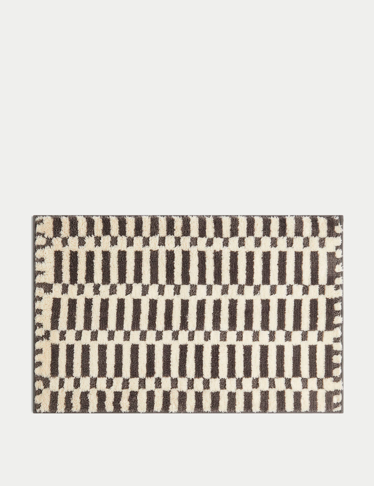 Cotton blend geometric quick dry bath mat 50 x 80cm - British product